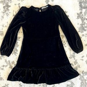 Black velvet dress